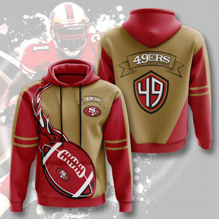 3D Digital Print NFL Hoodie for Men - Autumn/Winter