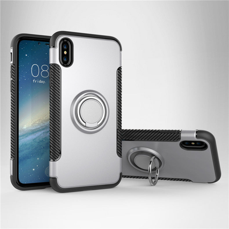 Magnetic Car Phone Case with Ring Holder Stand