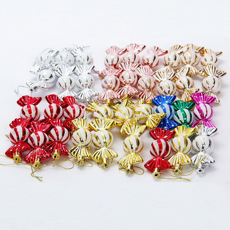 "Electroplated Colorful Candy Christmas Tree Ornaments"