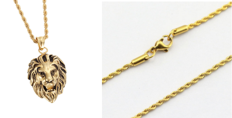 2016 Fashion Lion Head Pendant Necklace for Men