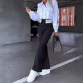 2023 Women's Fashion Two-Piece Set with Loose Pants