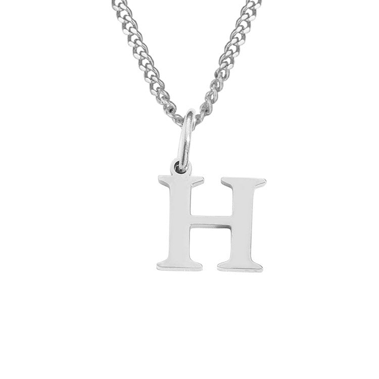 14K Stainless Steel Necklace with 26 Letters