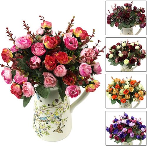 21-Head Diamond Rose Bouquet - Artificial Flowers