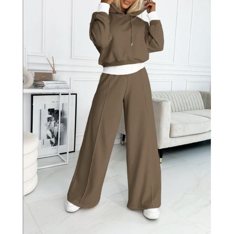 2023 Autumn Winter Women's Hoodie Two-Piece Set