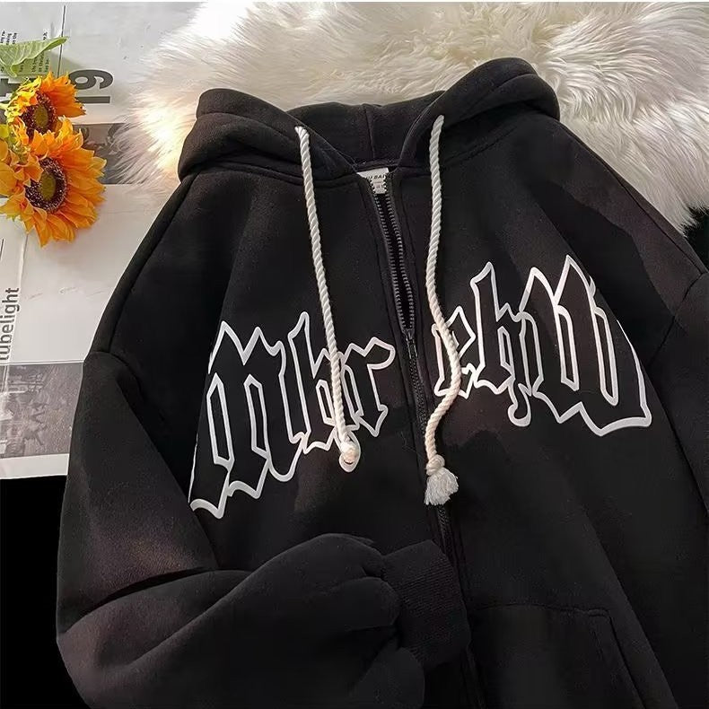 Casual High Street Hooded Jacket for Couples in Hong Kong