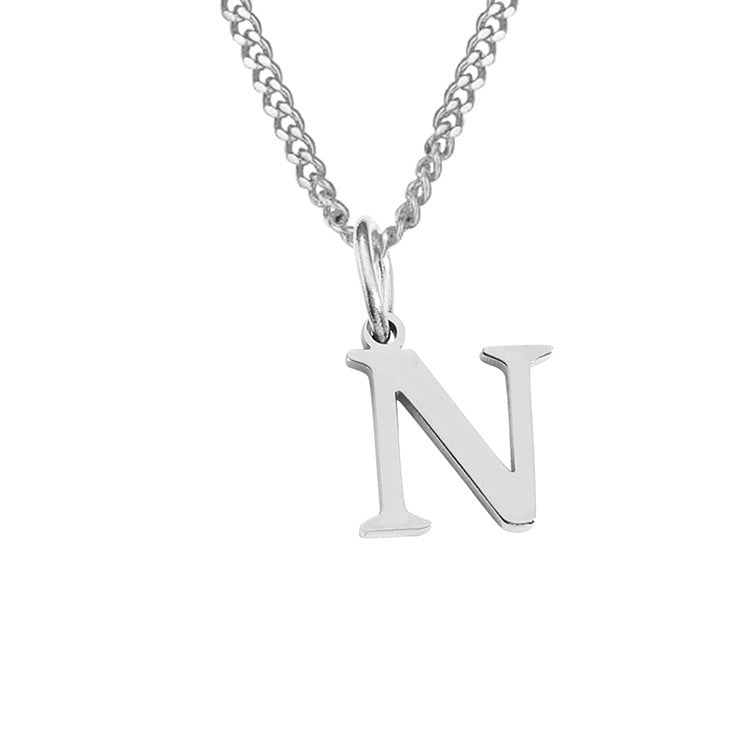 14K Stainless Steel Necklace with 26 Letters