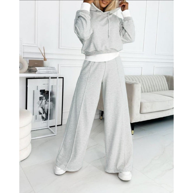 2023 Autumn Winter Women's Hoodie Two-Piece Set