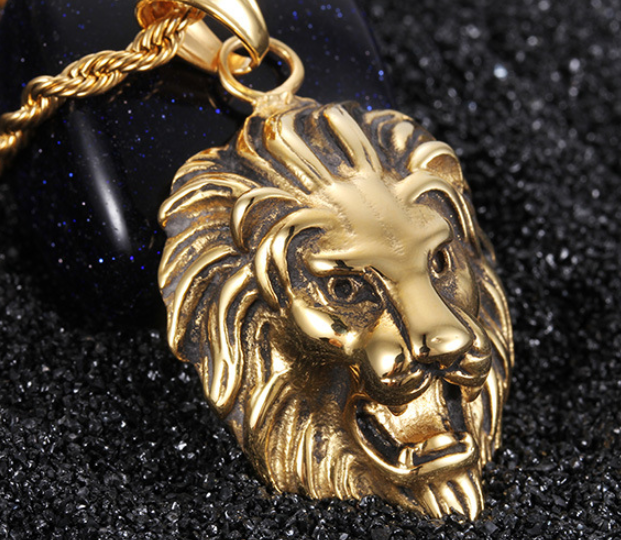 2016 Fashion Lion Head Pendant Necklace for Men