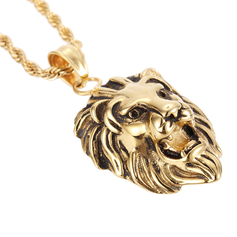 2016 Fashion Lion Head Pendant Necklace for Men