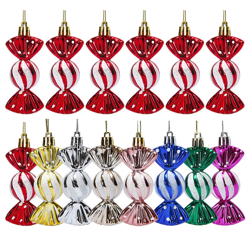 "Electroplated Colorful Candy Christmas Tree Ornaments"