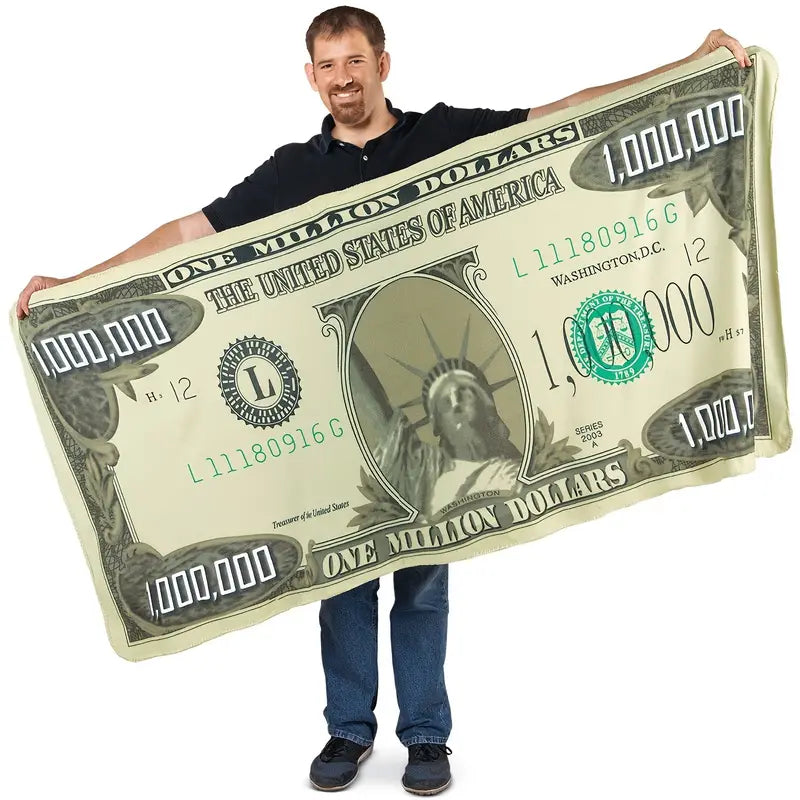Dollar Print Throw Blanket for Living Room (1pc)