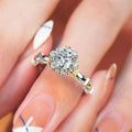 1 Carat Moissanite Princess Cut Engagement Ring