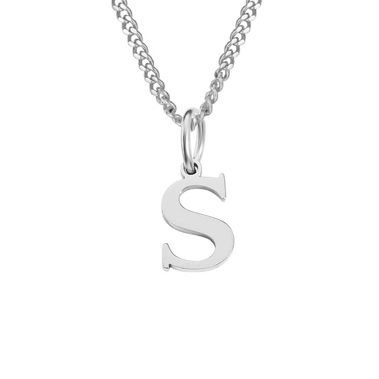 14K Stainless Steel Necklace with 26 Letters