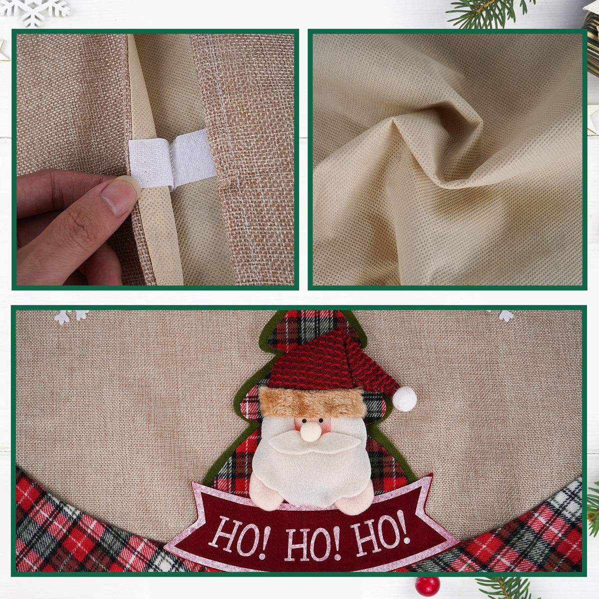 2023 Amazon Burlap Christmas Tree Skirt Decoration