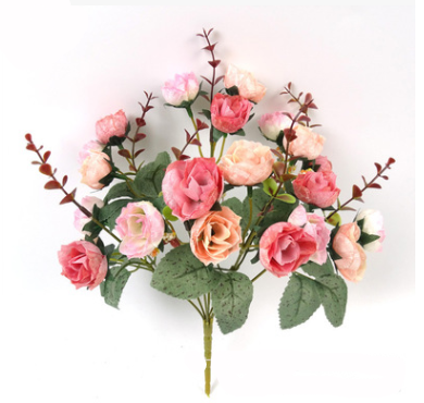 21-Head Diamond Rose Bouquet - Artificial Flowers