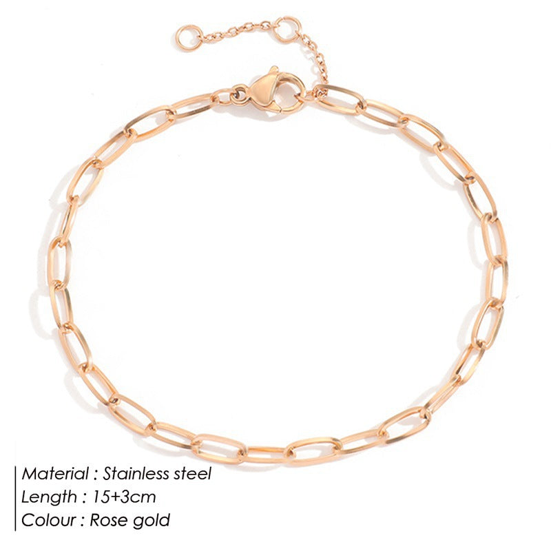 14K Gold Plated Titanium Steel Hip Hop Bracelet