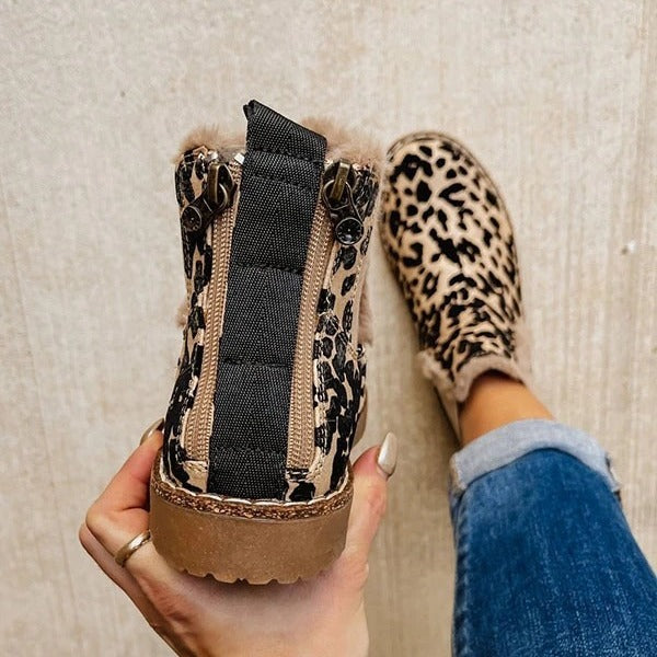 2023 Women's Flat Short Snow Boots with Back Zipper