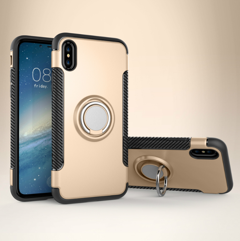 Magnetic Car Phone Case with Ring Holder Stand