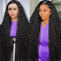 200 density 13x6 deep wave lace front wigs human hair HD Lace Curly Wigs for Black Women Pre Plucked with Baby Hair 13x6 HD Frontal Human Hair Lace Front Wigs for Women (13x6 Deep Wig 34 Inch)
