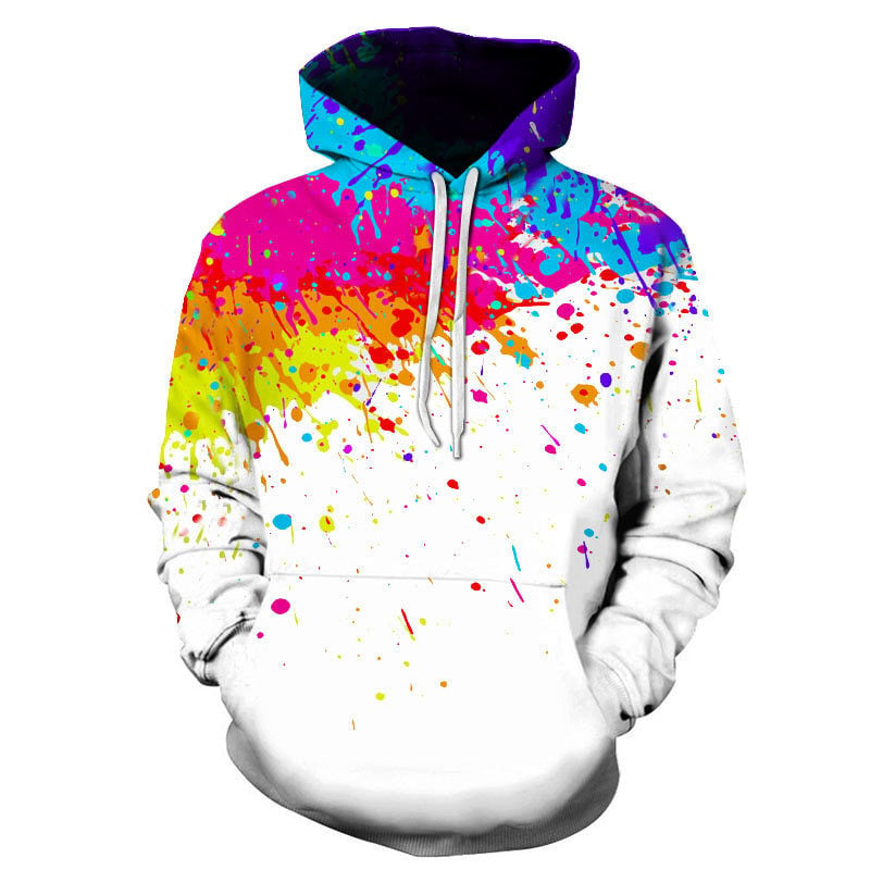 3D Digital Print Hooded Sweatshirt for Graffiti Art