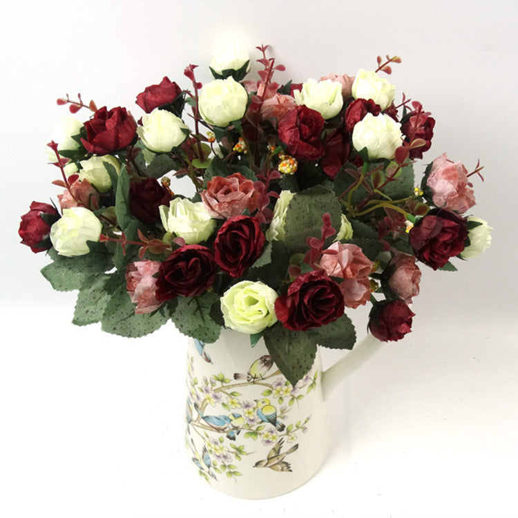 21-Head Diamond Rose Bouquet - Artificial Flowers