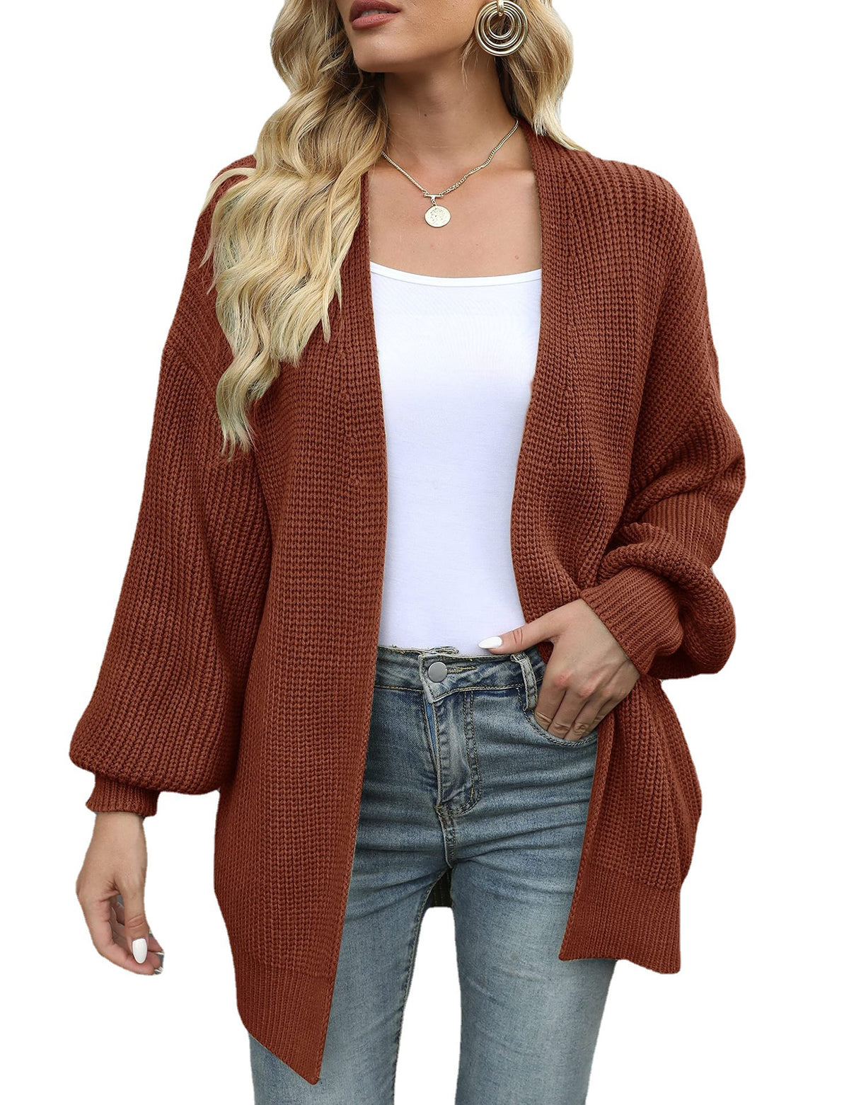 2023 Autumn Winter Women's Knit Cardigan with Pockets