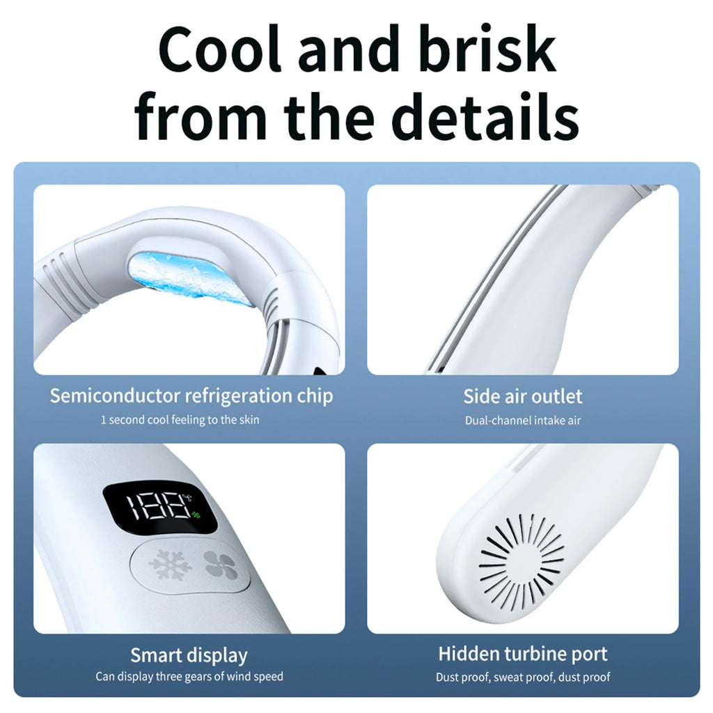 2023 Neck Fan - Leafless Portable Air Conditioner