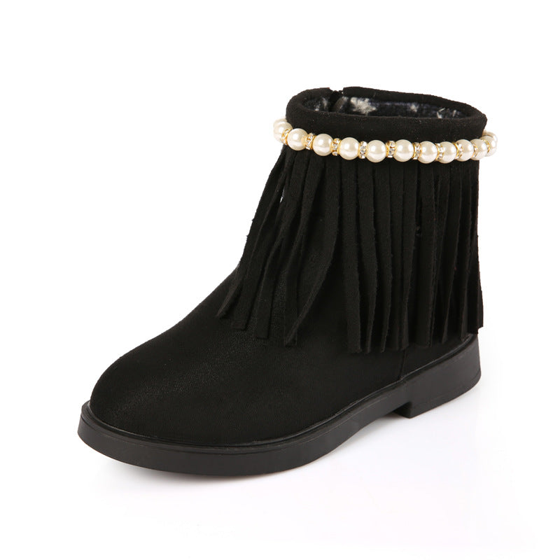 2020 Autumn Winter Girls' Snow Boots with Tassels