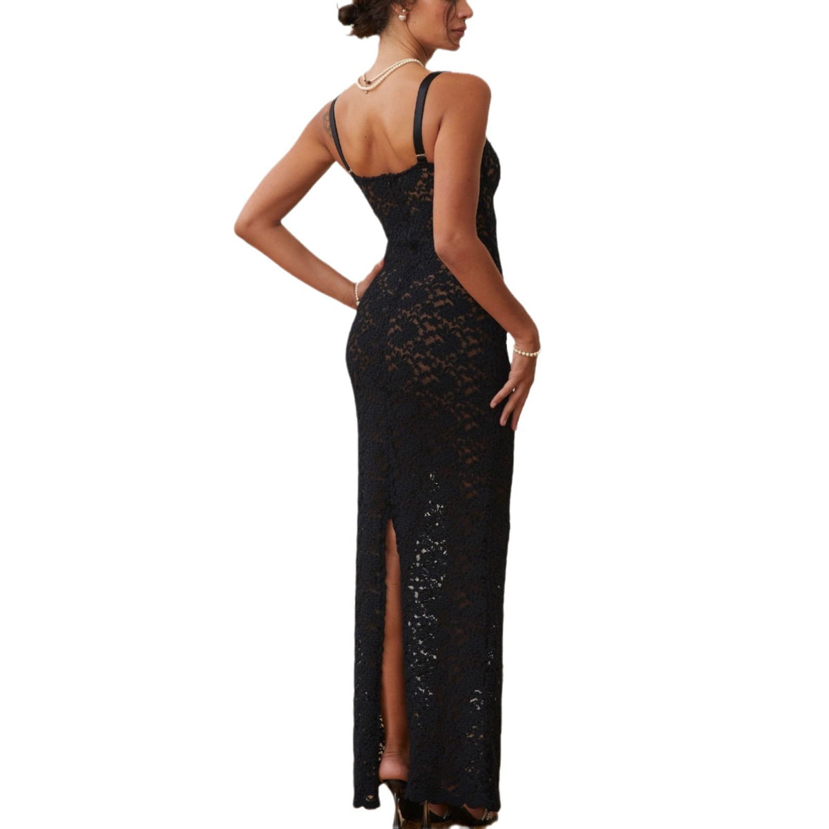 2023 Summer Fashion Sexy Lace Dress with Off-Shoulder Design