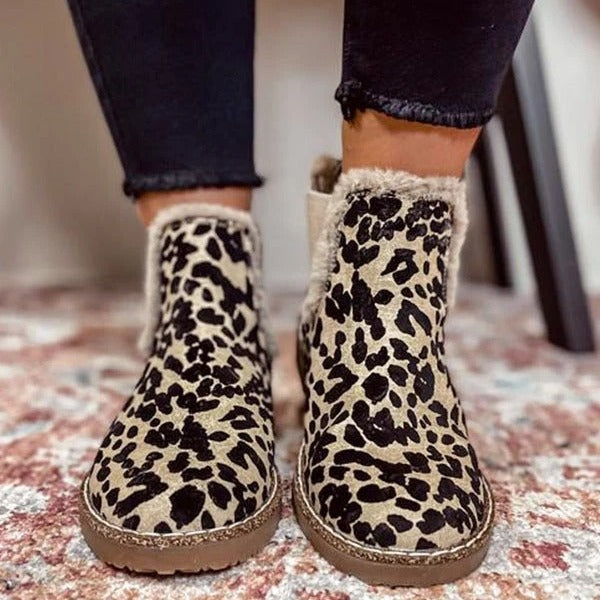 2023 Women's Flat Short Snow Boots with Back Zipper