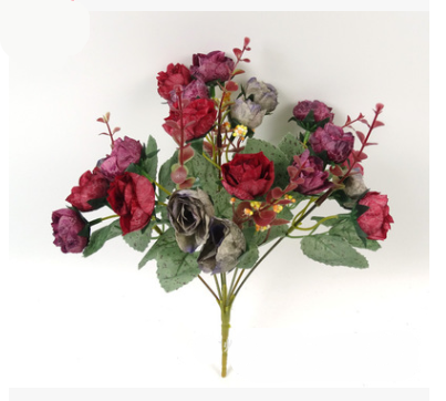 21-Head Diamond Rose Bouquet - Artificial Flowers