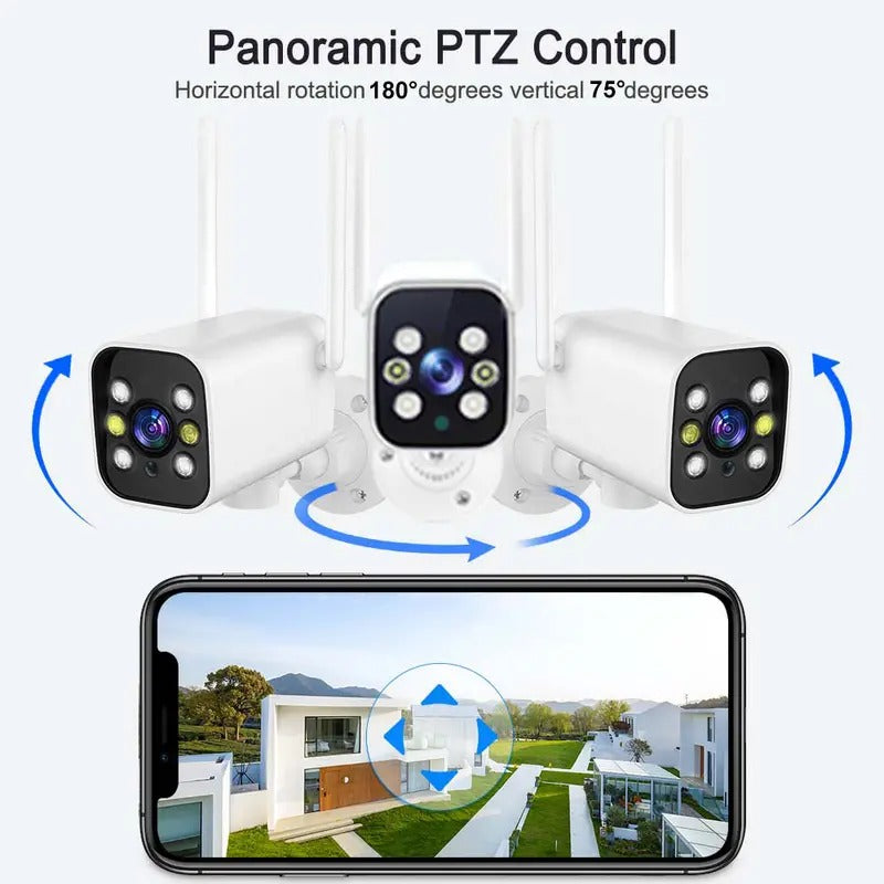 1080p Wifi PTZ Outdoor Security Camera with AI Detection