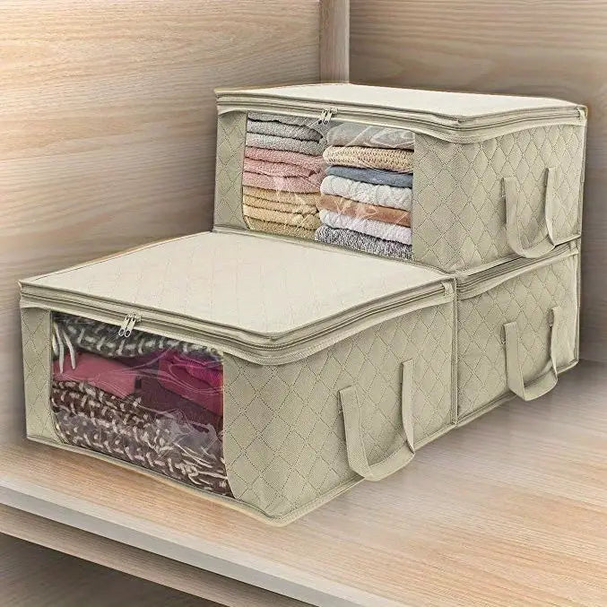 1pc Quilt Storage Bag with Reinforced Handles and Window