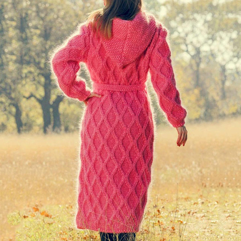 2020 Women's Oversized Knit Cardigan with Hood