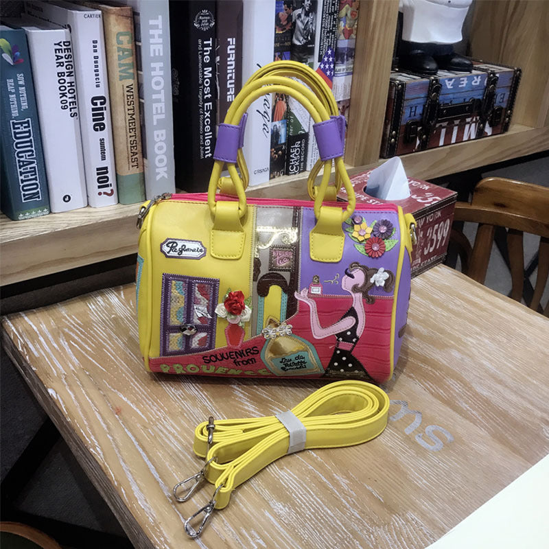 2019 New Creative PU Boston Handbag for Women