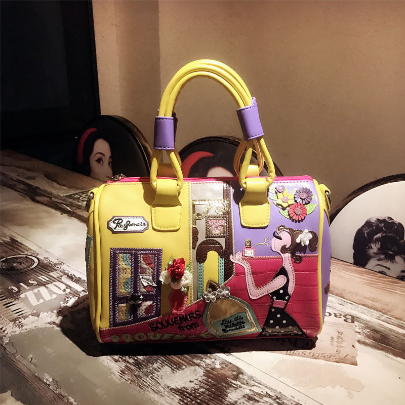 2019 New Creative PU Boston Handbag for Women
