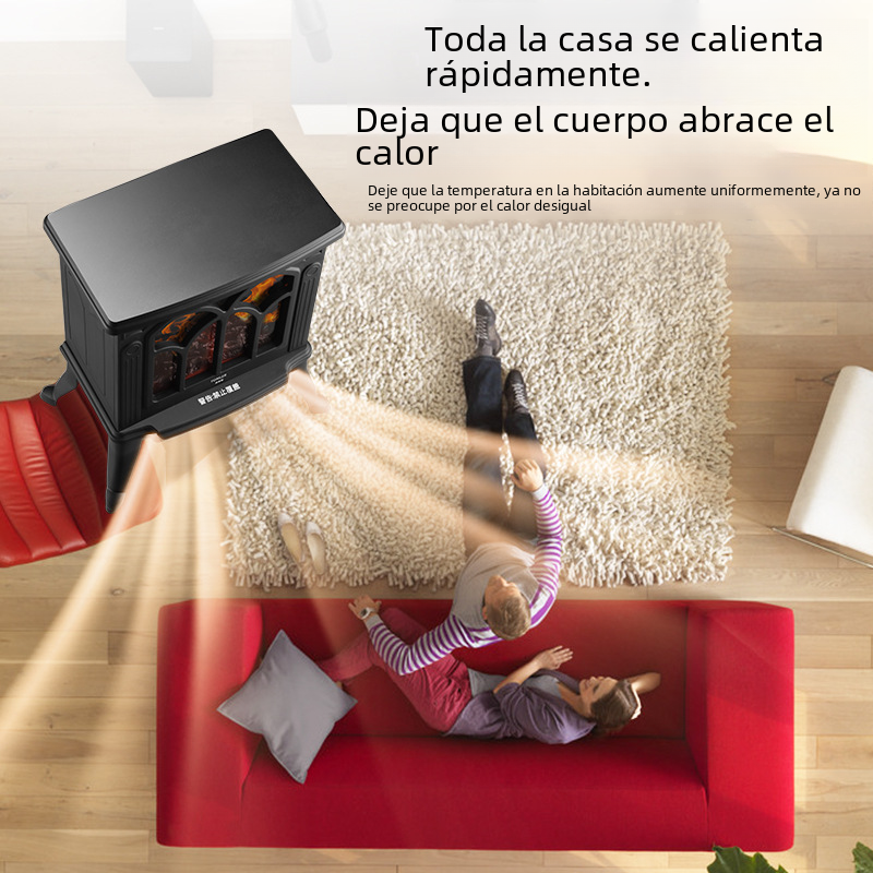 3D Realistic Flame Electric Fireplace Heater for Home