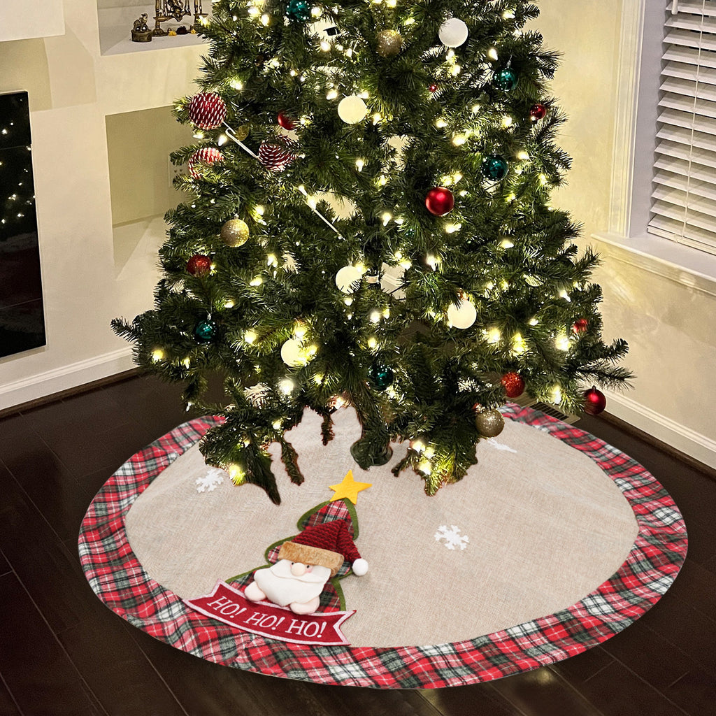 2023 Amazon Burlap Christmas Tree Skirt Decoration