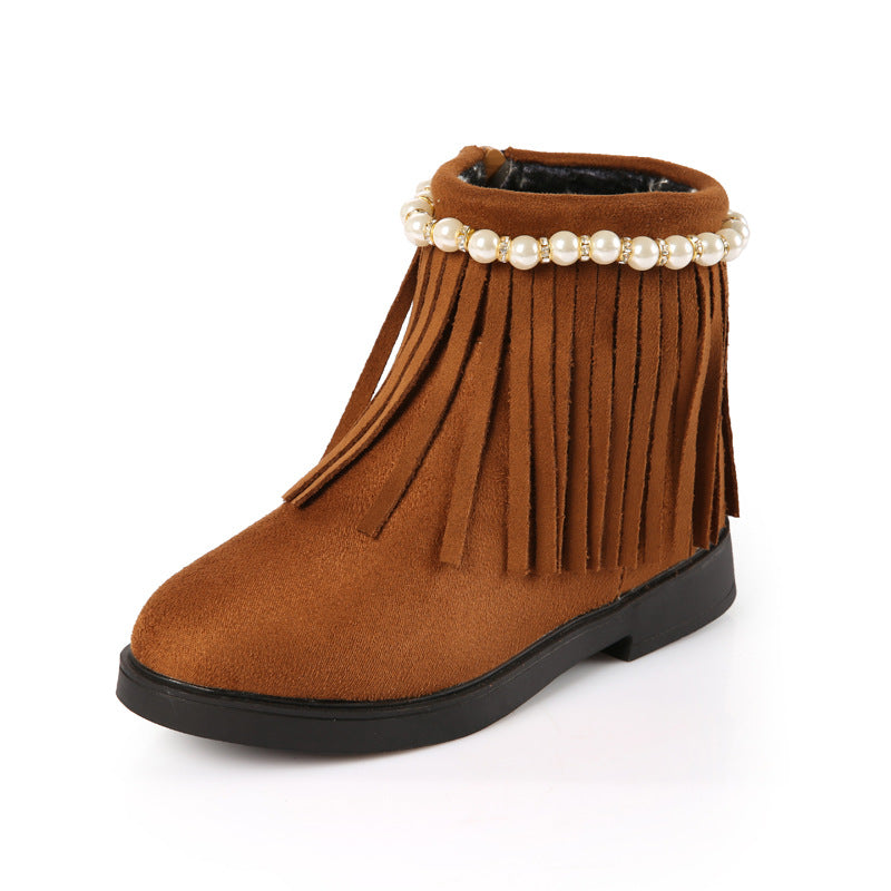 2020 Autumn Winter Girls' Snow Boots with Tassels