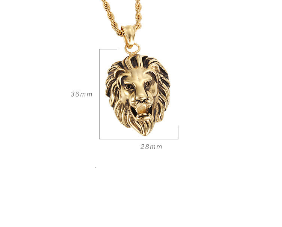 2016 Fashion Lion Head Pendant Necklace for Men