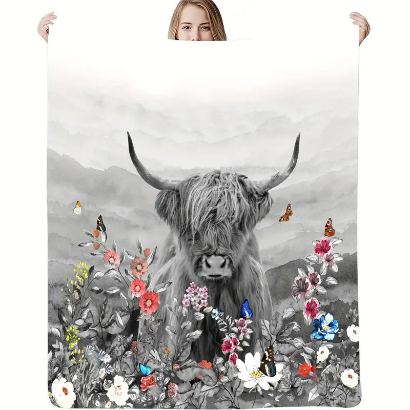 Digital Print Fleece Blanket for Sofa and Bed