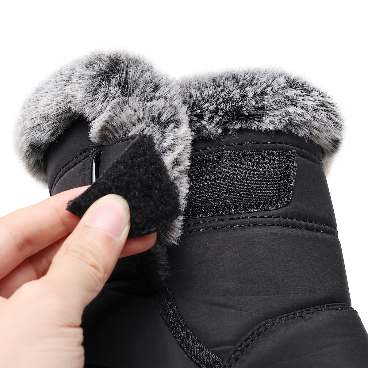 2024 Women's Waterproof Plush Snow Boots with Velcro