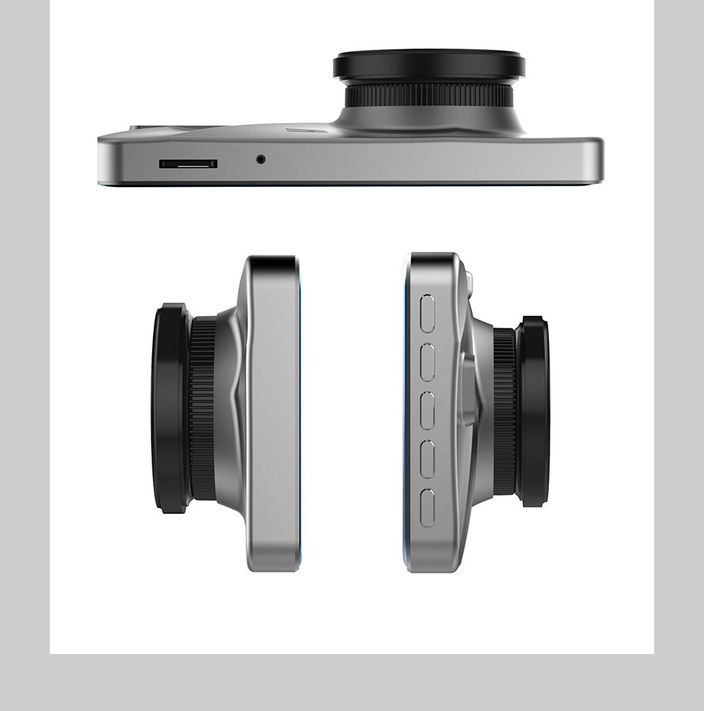 2.5D Glass Screen HD Dual Lens Car DVR with 4-Inch Display