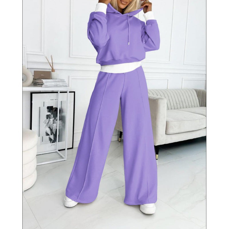 2023 Autumn Winter Women's Hoodie Two-Piece Set