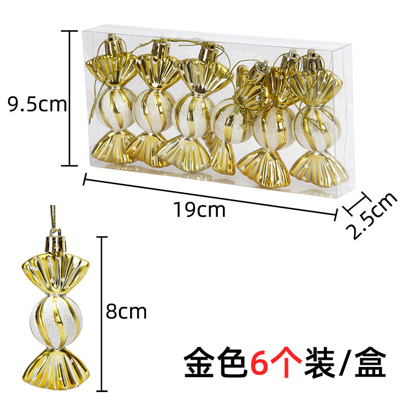 "Electroplated Colorful Candy Christmas Tree Ornaments"