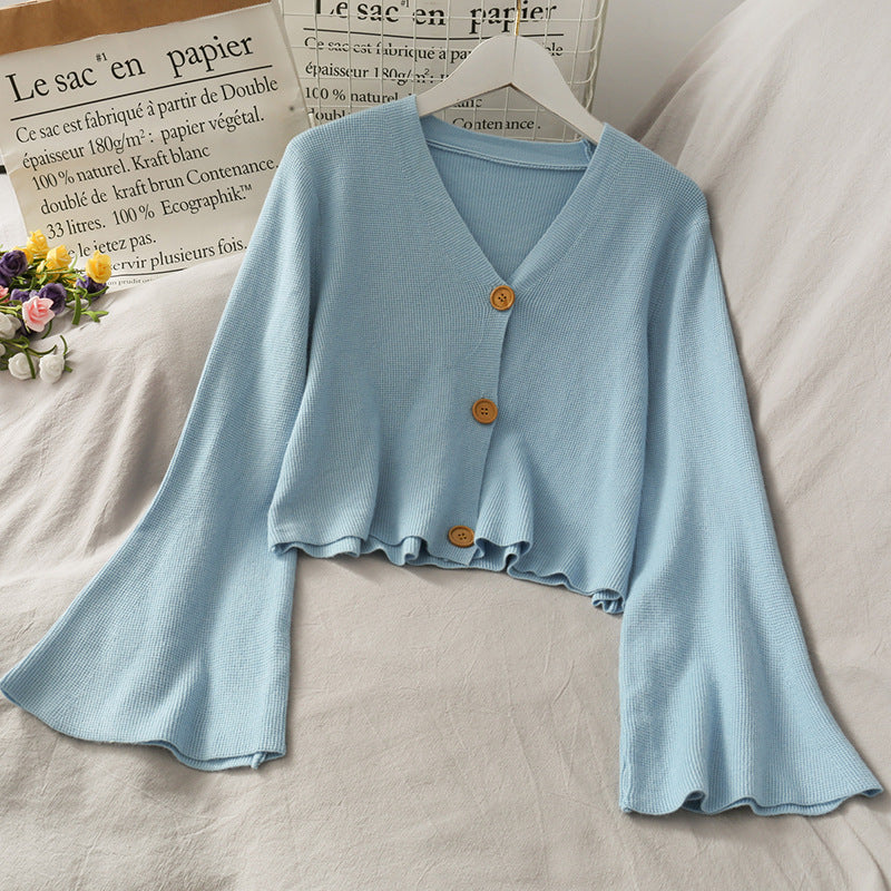 2020 Women's Korean Style V-Neck Cardigan Sweater