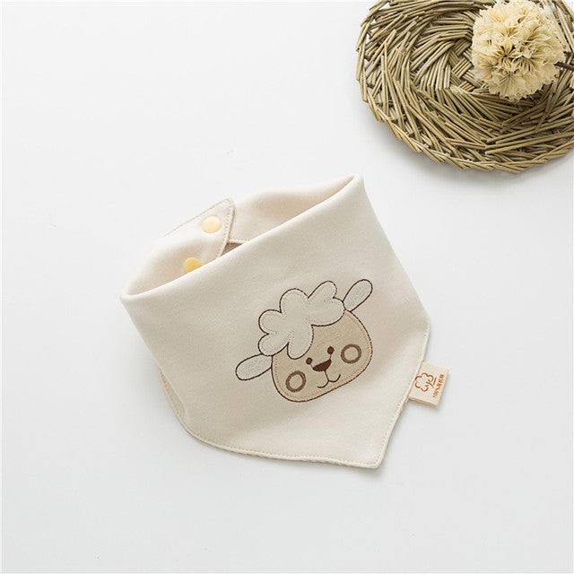 100% Cotton Cartoon Baby Bibs for Newborns (0-3 Years)