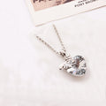 Crystal Heart Necklace - Ocean Heart Design