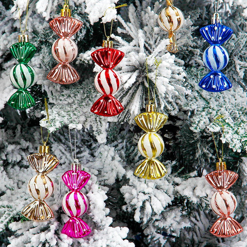 "Electroplated Colorful Candy Christmas Tree Ornaments"
