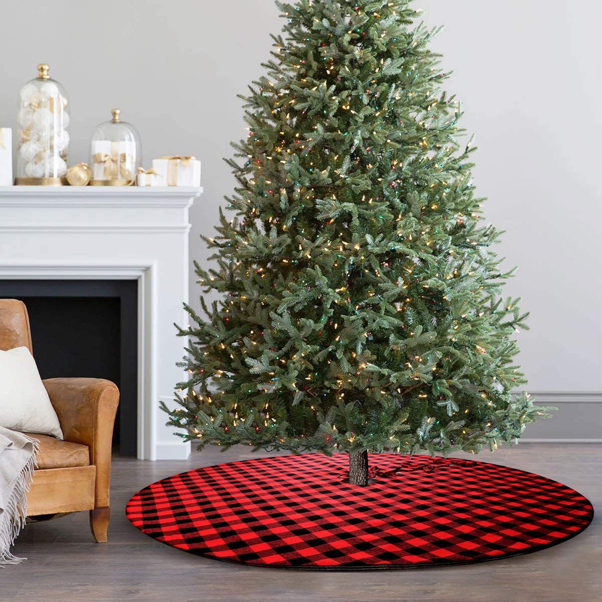 2021 New Plush White Christmas Tree Skirt Decoration
